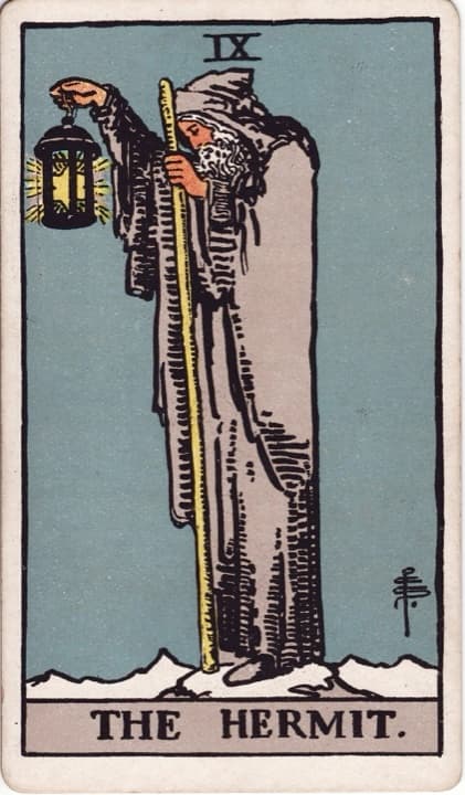 Ermiş tarot kartı