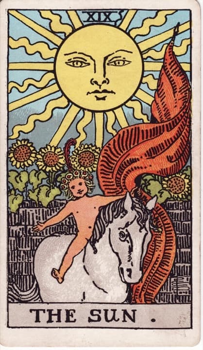 Güneş tarot kartı